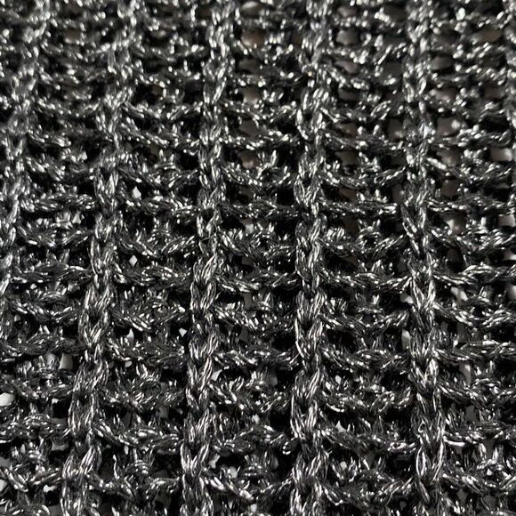 Eileen Fisher Project L Mohair Viscose Wool Blend‎ Metallic Open Knit Round Neck - Picture 13 of 16